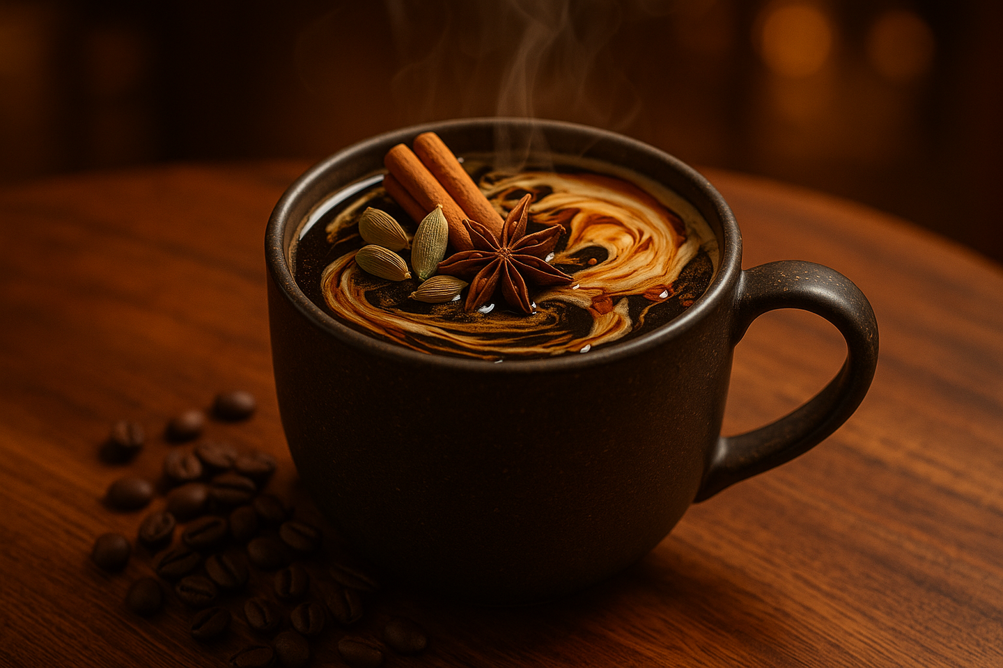 Make this a maple chai and cream coffee